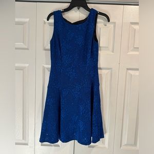 Connected Apparel Blue Sparkly Dress